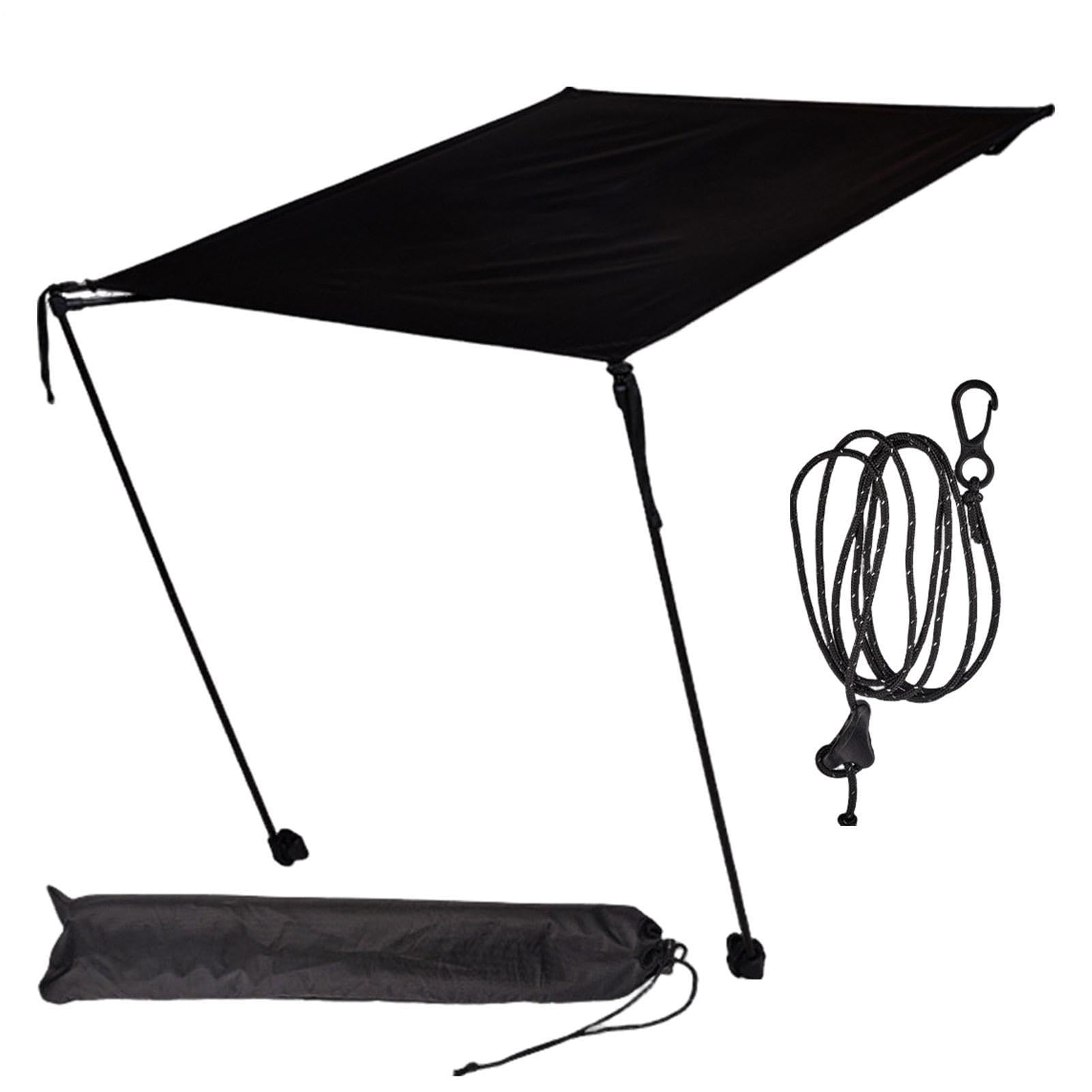 Toldo retráctil para sombrillas de playa y terraza portátil resistente al viento 8