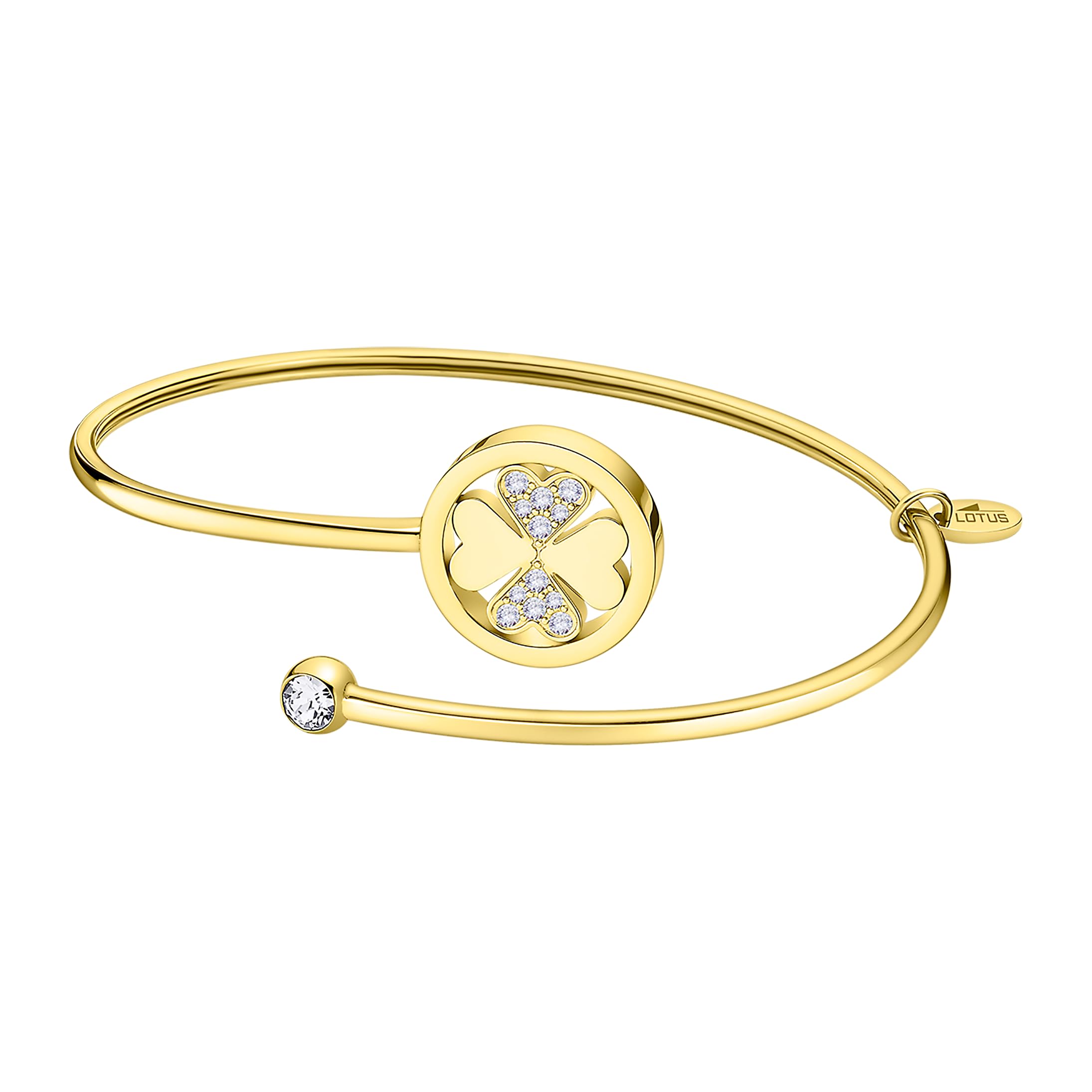 LOTUS STYLE Pulsera Acero Inoxidable Mujer LS2169-2/7 - Sofisticado Brazalete con Pulido y Acabado Refinado - Pulsera Dorada 6,1 cm - Regalo de Cumpleaños - Aniversario - Ocasiones Especiales