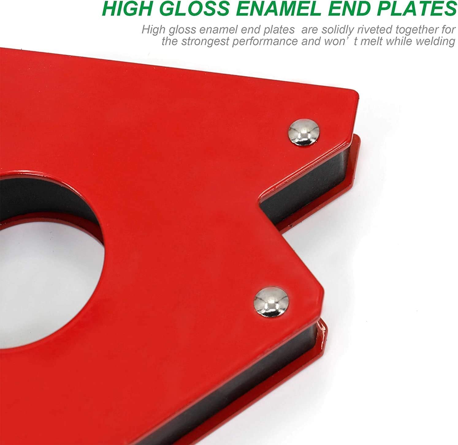 S&R Calamita Angolare Magnetica 100mm Posizionatore Magnetico A Squadretta I Supporto Angolare Magnetico 100mm. Magnete Rosso - Foto 11