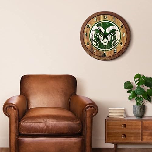 Miniatura 406 de The Fan-Brand NCAA Oklahoma Sooners: Faux Barrel Top Wall Clock Sports Team Bar Sign Décor - Home Man Cave, Party Decoration - Made On Demand