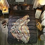 Morbuy Juegos de Fundas, Moda 3D Animales Bohemio Boho Impresión Microfibra 200 x 230 cm Funda...