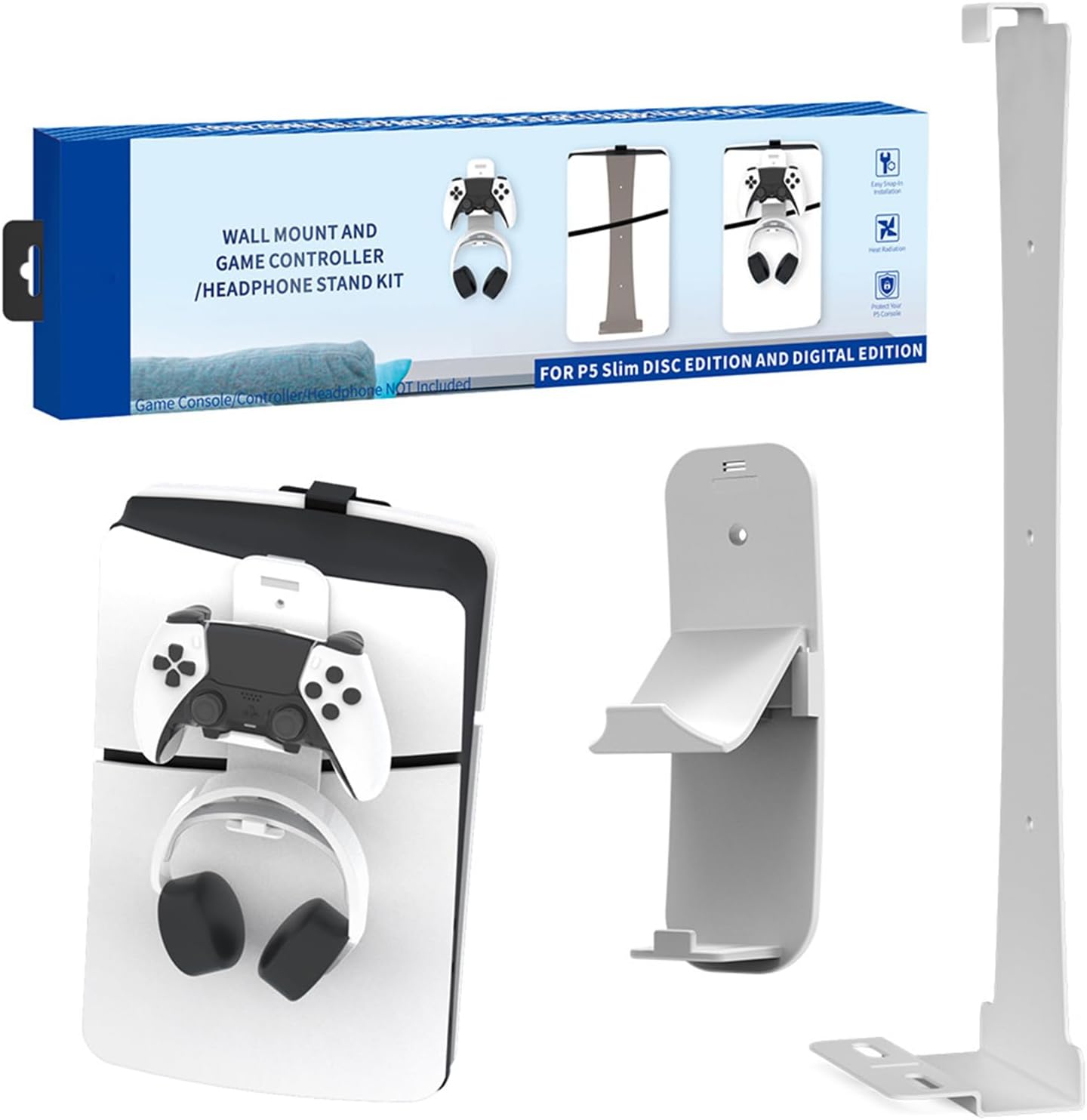 Wall Mount Bracket Designed for Gaming Console, Vertical Display Controller Mounts Wall Mount