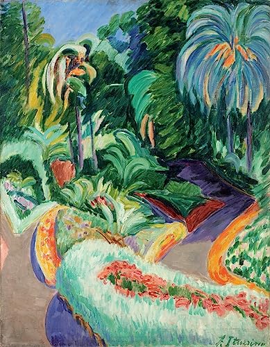 Poster jardin Francisco De Iturrino peinture sur toile pour salon lumineux 58x90