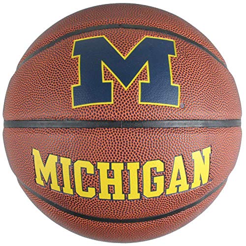 Michigan Wolverines Mens Composite Leather Indoor/Outdoor Basketball
