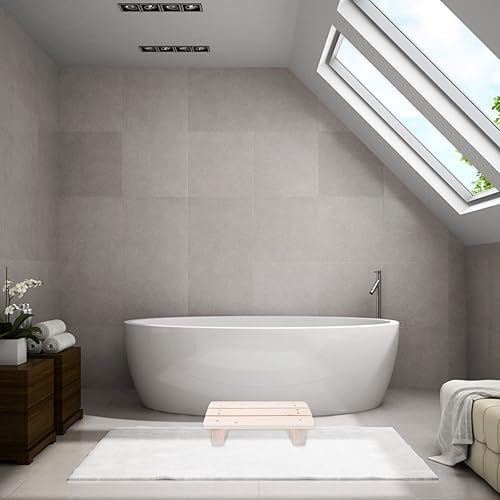 Miniatura 4 de Reposapiés de madera para debajo del escritorio, reposapiés de oficina inclinado para el hogar y el trabajo, diseño ergonómico para aliviar el dolor