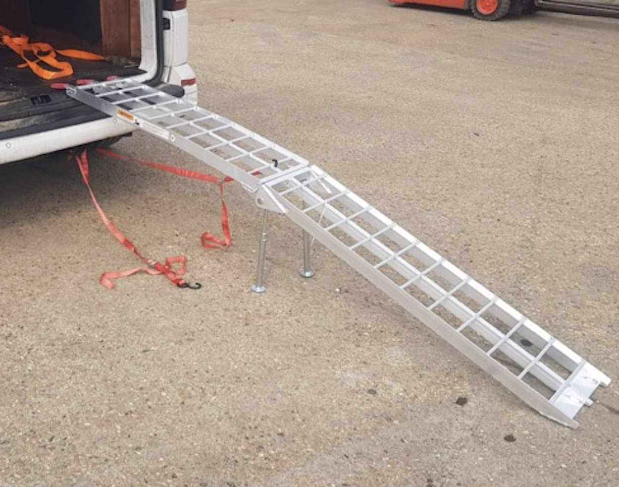 The Ramp People Klappbare Laderampe Motorrad mit Stützbeinen (2260 mm x 282 mm x 680 kg) Alu Auffahrrampen, Verladerampe