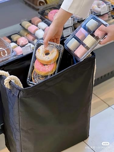 Miniatura 6 de Linlina La mochila reutilizable para comestibles Free Your Hands viene con correas para el hombro y parte inferior reforzada, que es plegable,