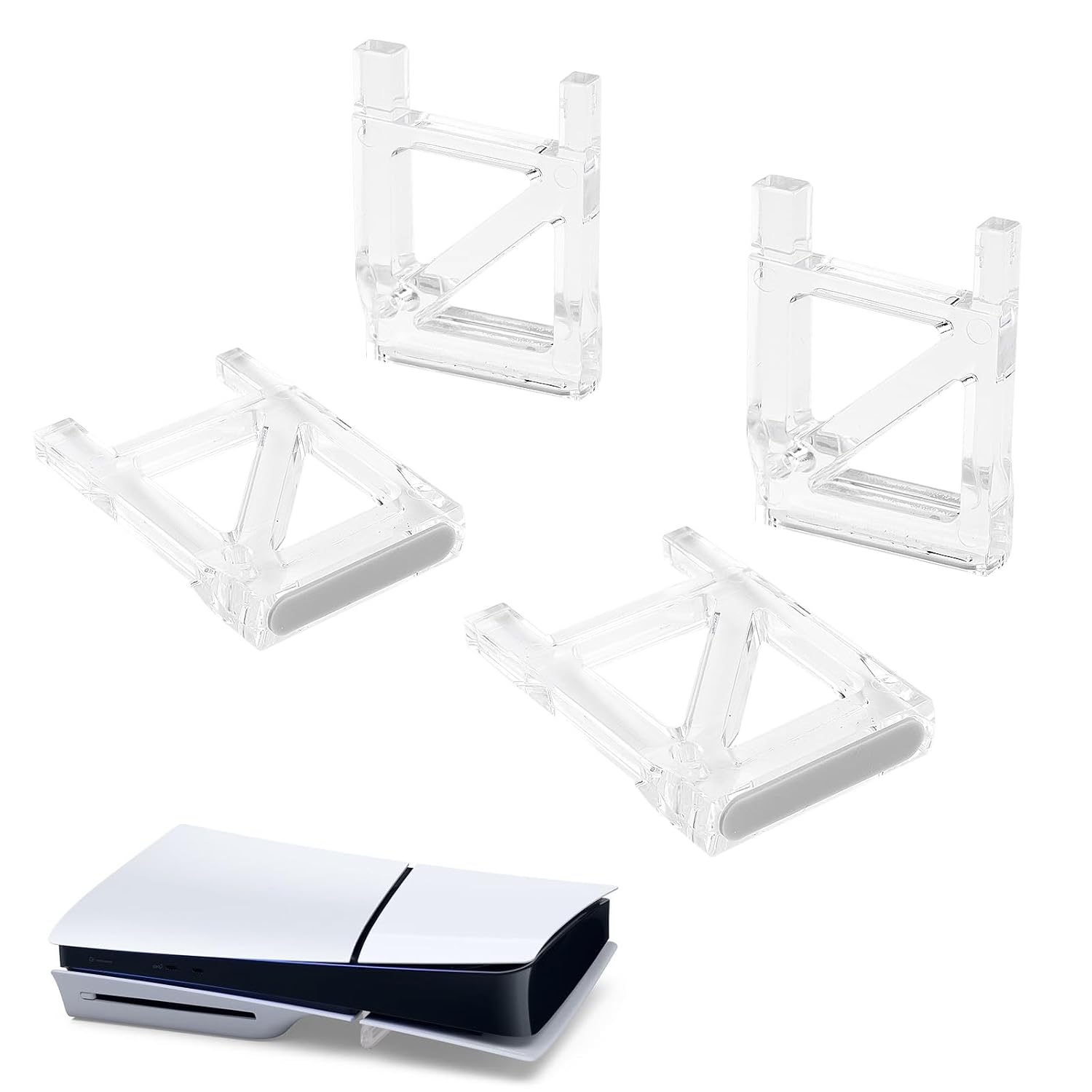 Stand for PS5 Slim Disc Edition Horizontal Stand Compatible with Console Accessories Bracket Holder Flat Slim Transparent Disc