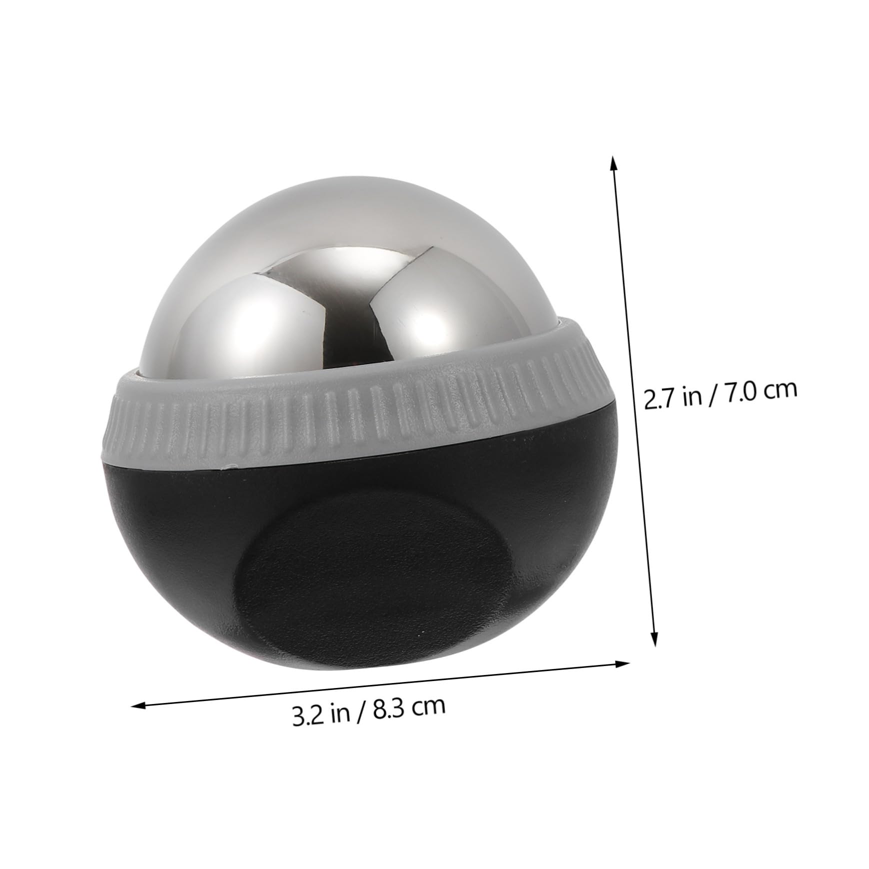 Edelstahl Massageball 1stück Schwarz für Workout und Beauty