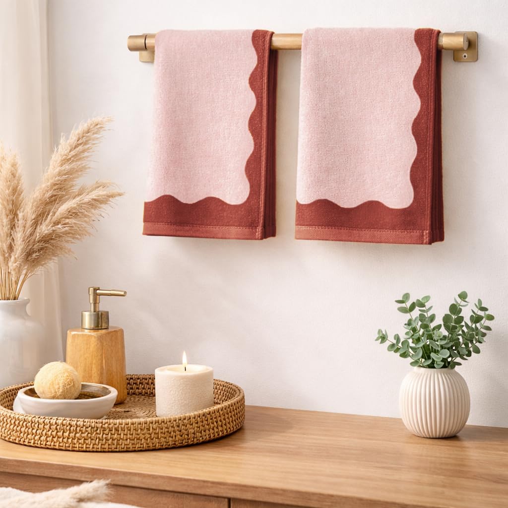 Scalloped Decorative Hand Towels (2-Pack)