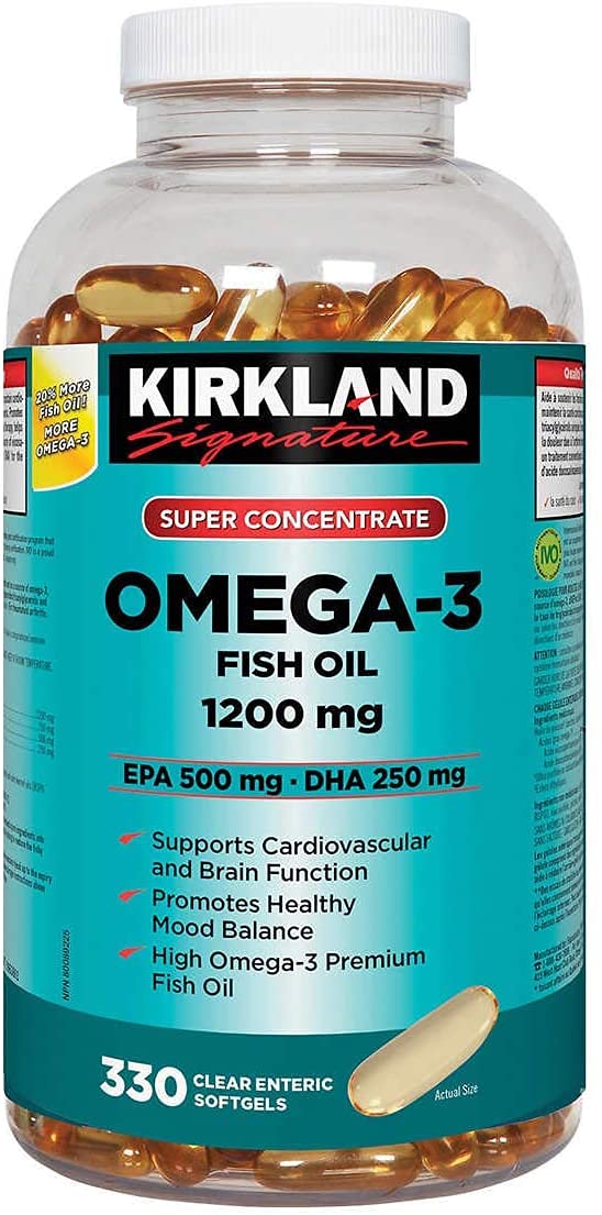 Kirkland Wild Fish Oil Blend With Alaskan Salmon Oil 1000mg 360