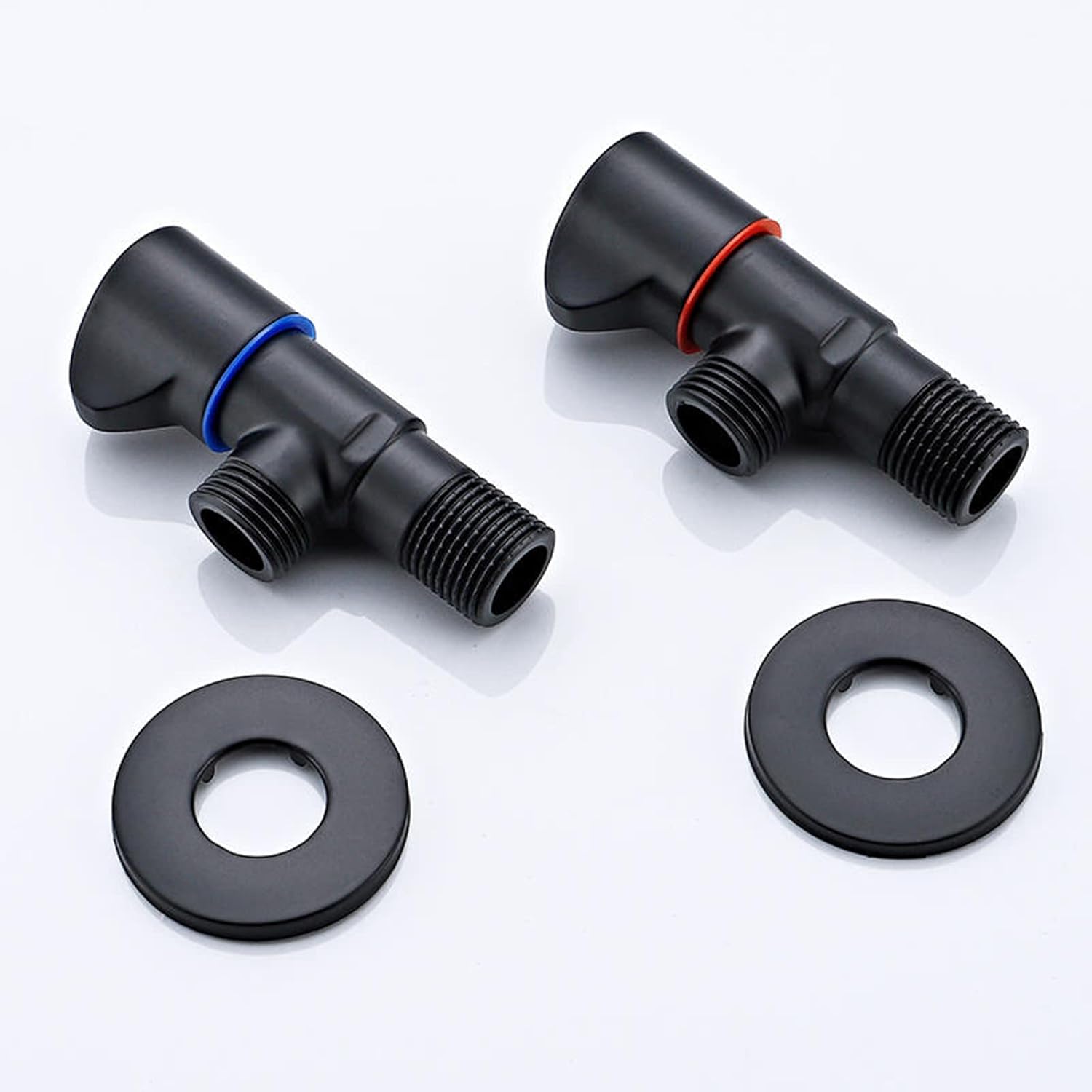 Shower Connector,Shower Head Adapter,Shower Connector，Isolation Water valves，,1/2 Inch Shut Off Valve,Hot and Cold Water,Isolation Valve Tap,Black B (Color : Black B) (Color : Black a)(Black B)