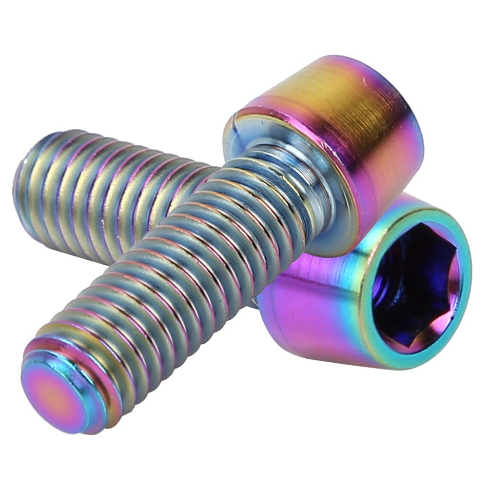 Viti In Lega Di Titanio Per Freno Bici - 4 Pezzi M6x18mm - Leggere E Resistenti - Foto 8
