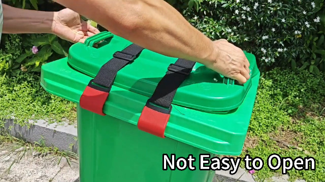 Cerradura Para Cubo De Basura - 2 Unidades Ajustables, Protege De Mascotas Y Niños, Para Exterior