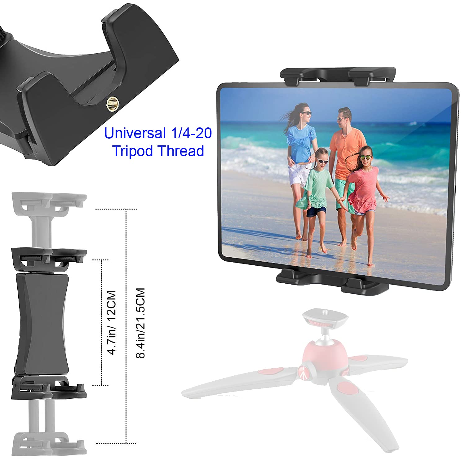 Soporte para camión de Coche de 22 Pulgadas, Resistente, para tabletas, iPad Pro Air Mini y Smartphone iPhone 8 X XR XS 11 MAX Plus Galaxy S20 S10 Note (Telematics Fleets ELD Compliant)