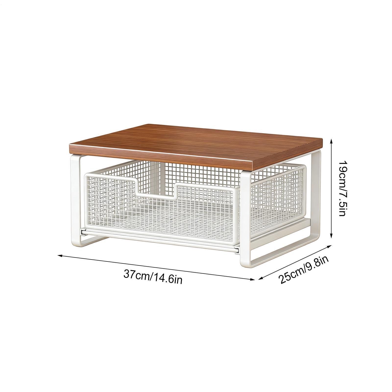 Supporto per Stampante Organizer a 2 Ripiani | Tavolino per Stampante Domestica per Casa Scuola Cucina Postazione Lavoro Sala Hobby Forno