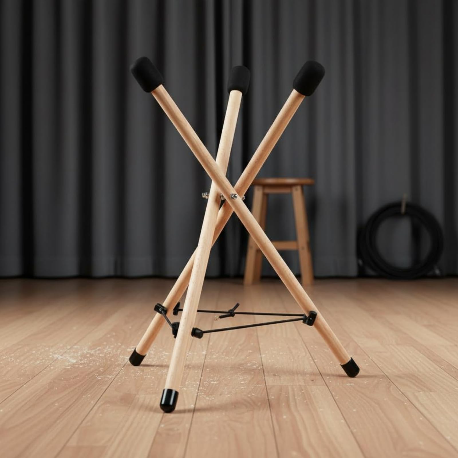 Zungentrommelständer Massivholz Drum-Ständer Tragbar Drum-Trommelständer für Musiker, Schlagzeuger, Proberaum , Groß 100 Cm Höhe, Für Stehende Nutzung