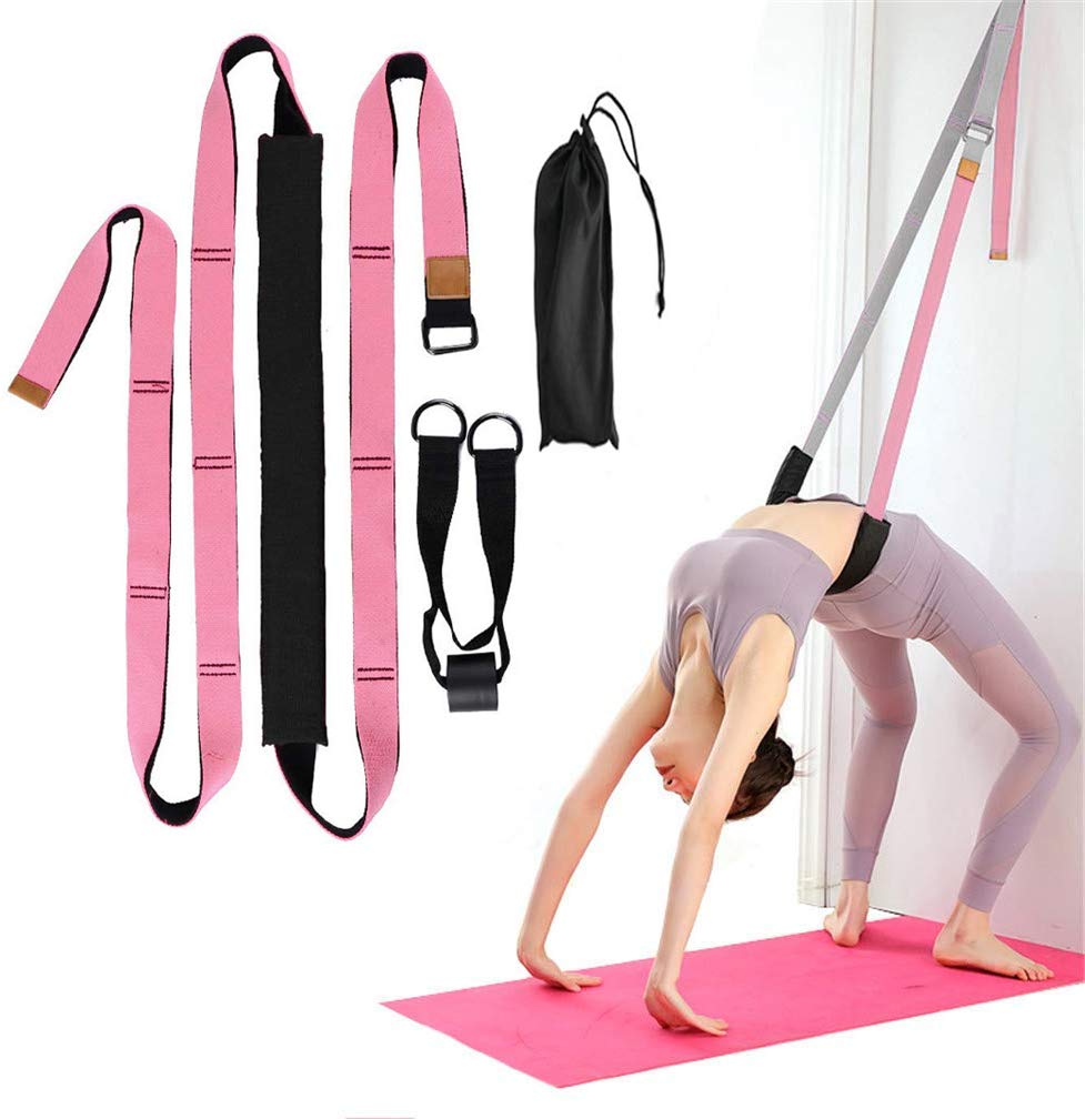 Yoga Fitness Stretching Stretch Strap for Pilates Ballet - Back Bend Assist Trainer, Improve Leg Waist Back Flexibility, Door Stretcher Equipment Strap for Rehab Cheerleading Splits Gymnastics