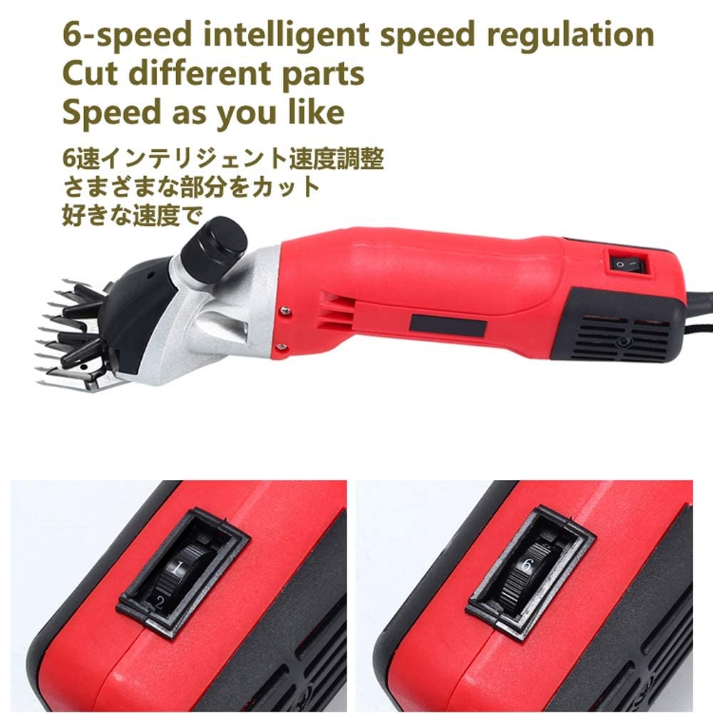 Tijeras eléctricas para esquilar ovejas de 900 W Tijeras para esquilar ovejas Tijeras de Lana con Eje Flexible para Cabras para Afeitar la Lana de Las ovejas,Cuchillo Recto de 9 Dientes