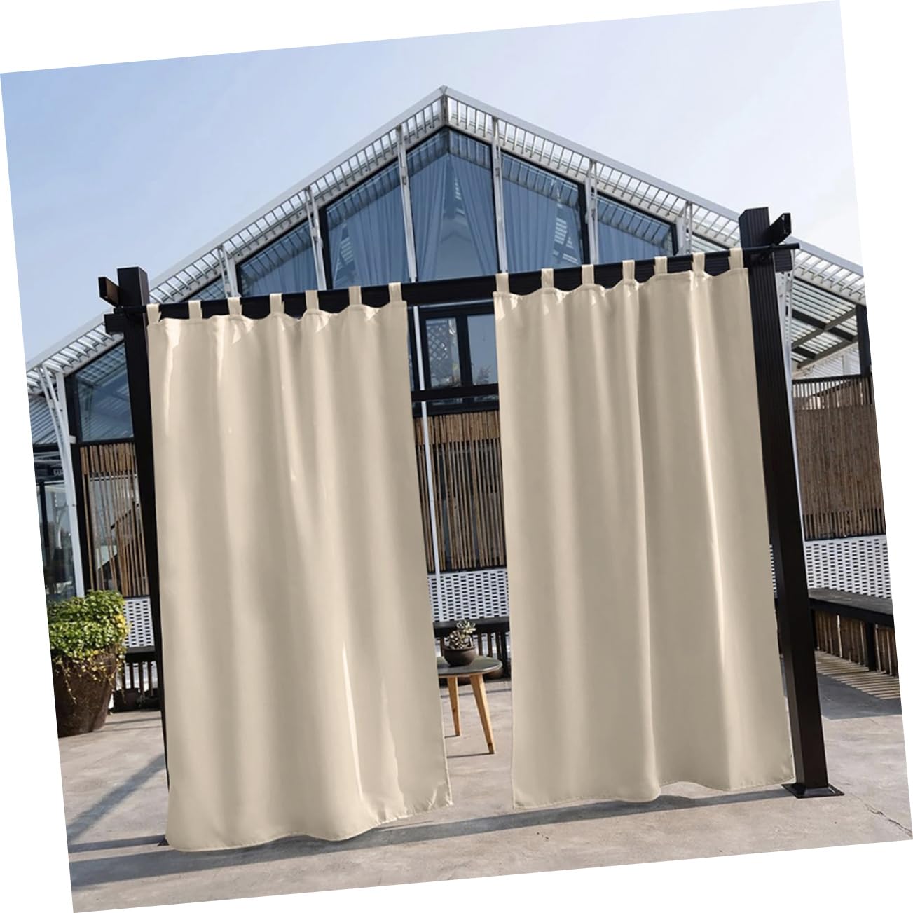 BESPORTBLE Tenda Oscurante Beige in Poliestere, Singolo Pannello
