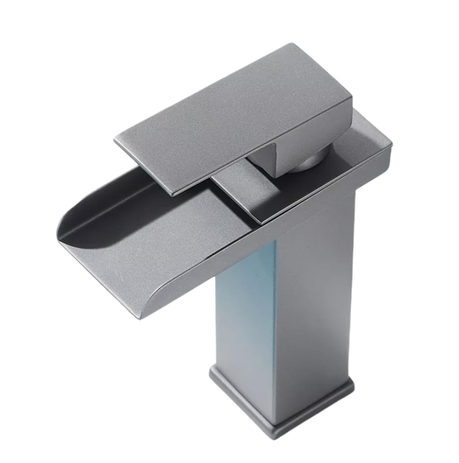 Mgnsjgyxn Gray Short Basin Faucet Black Waterfall Washbasin Faucet Washbasin Bathroom Toilet Basin Table Basin Faucet Hot And Cold Household,