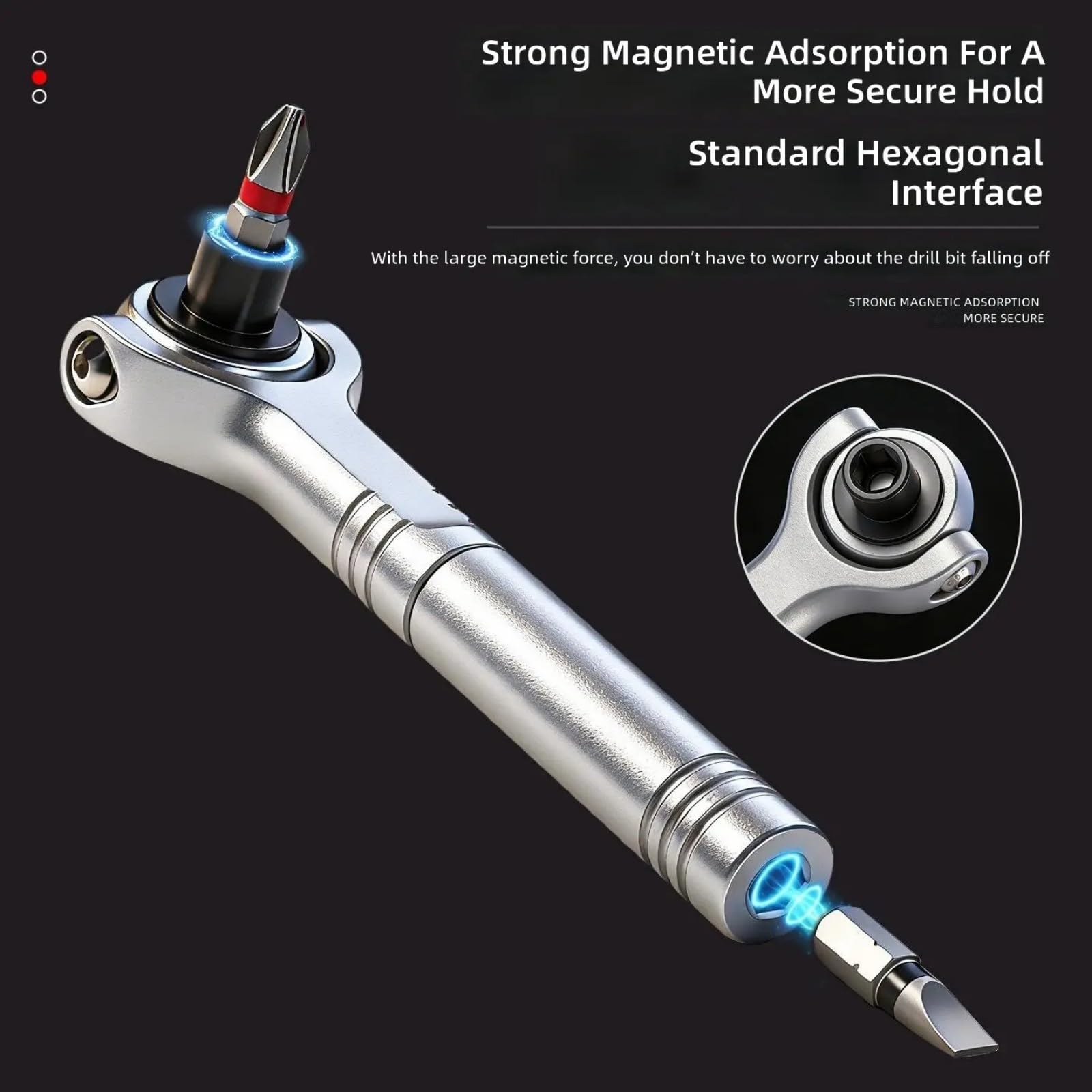 Set di cacciaviti magnetici professionali a cricchetto, 40 in 1, punte in acciaio, ergonomiche, riparazione domestica per dispositivi elettronici, set di cacciaviti di precisione