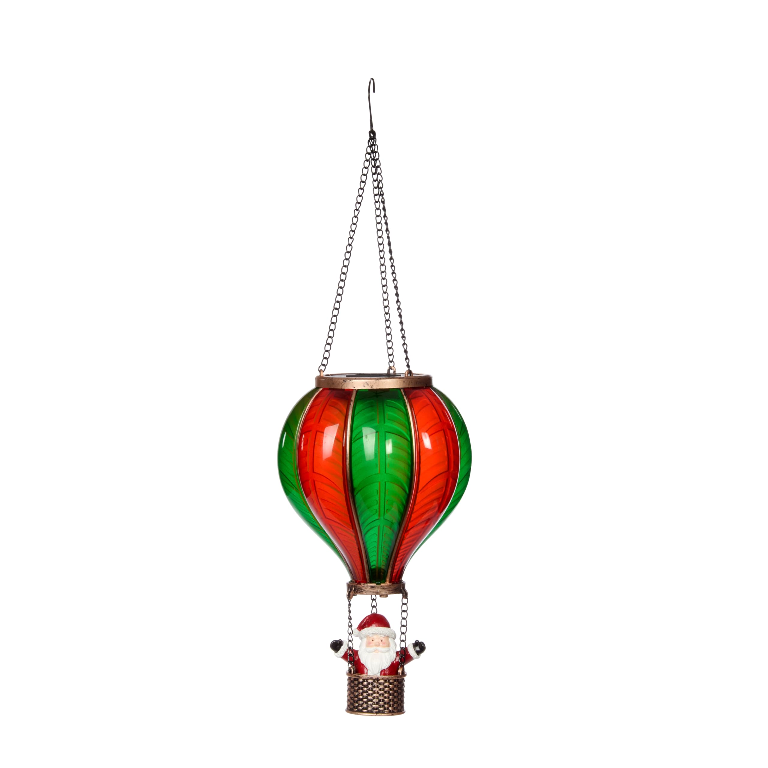 Smart Garden Multicolour Santa’s 45Cm Flaming Hot Air Balloon Indoor Hanging Light – Festive Christmas Decoration With Realistic Flame Effect & Warm White Led Glow – Battery Operated