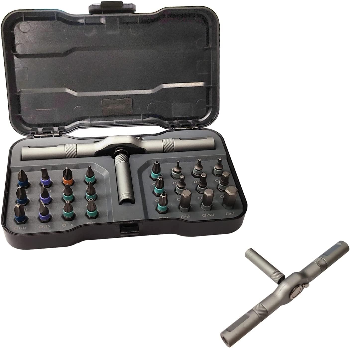 LDAOS Multi-purpose 24 in 1 Ratchet Wrench Screwdriver S2 Magnetic Bits