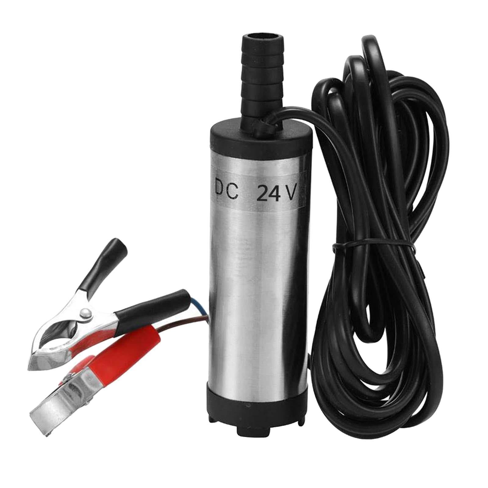 38mm Diesel Pump Water Oil Diesel Fuel Transfer Refueling Electric Oil Pump Silver 24V-picture-28