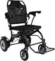 Cadeira de Rodas Elétrica Dobrável, Portátil com Joystick, Estrutura em Aço, Capacidade 100kg, Assento Acolchoado, Rodas Resistentes, Mobilidade Assistida