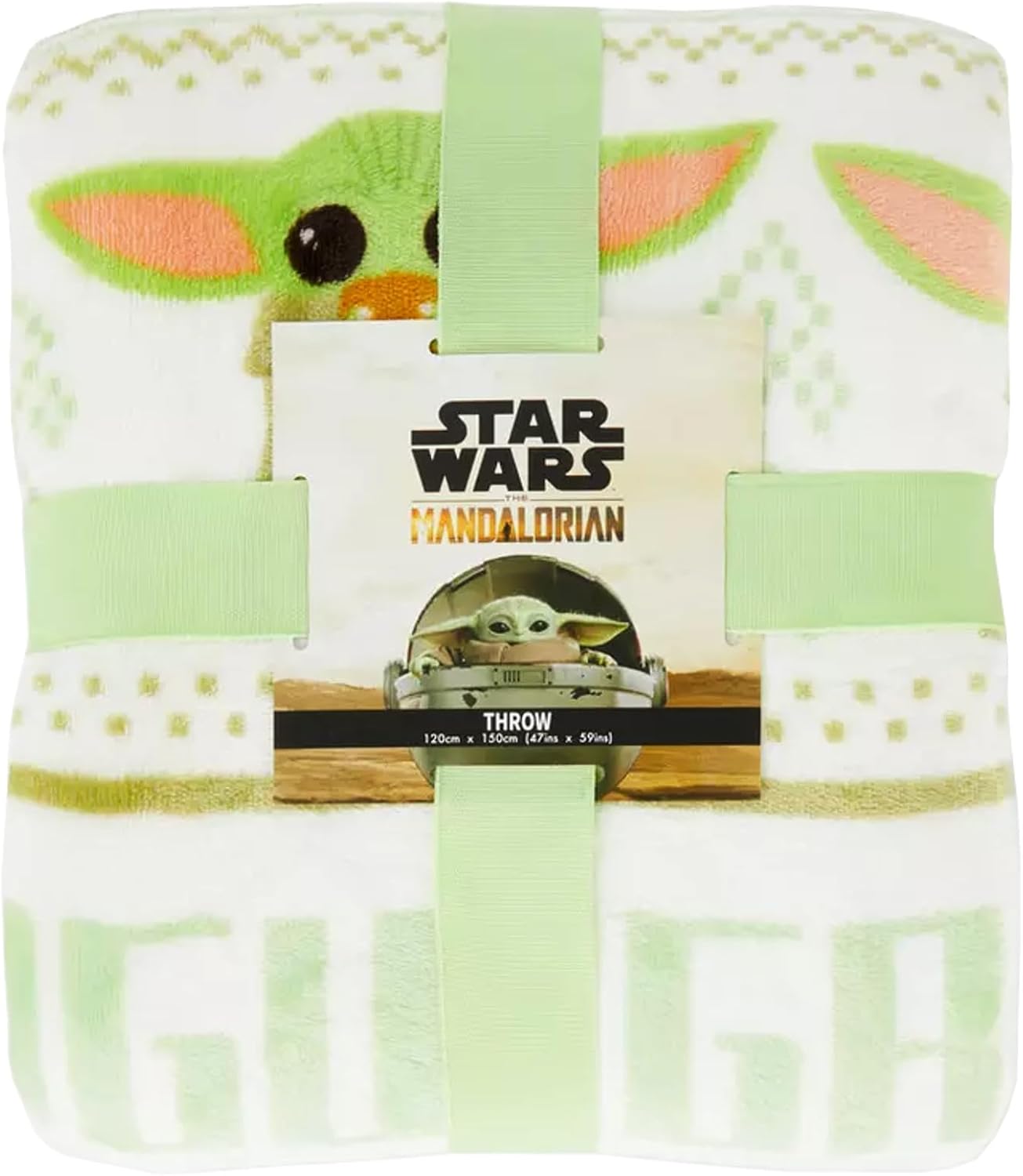 Primark Home Baby Yoda Grogu White Super Soft Fleece Blanket with