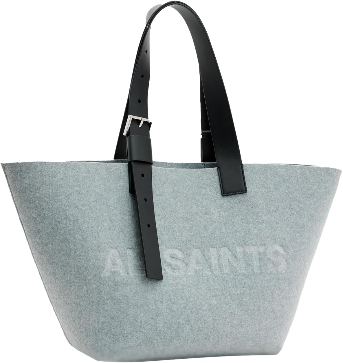 AllSaints WOMEN'S W306XB ANIK FELT E/W TOTE GREY MARL ONE SIZE - Image 5