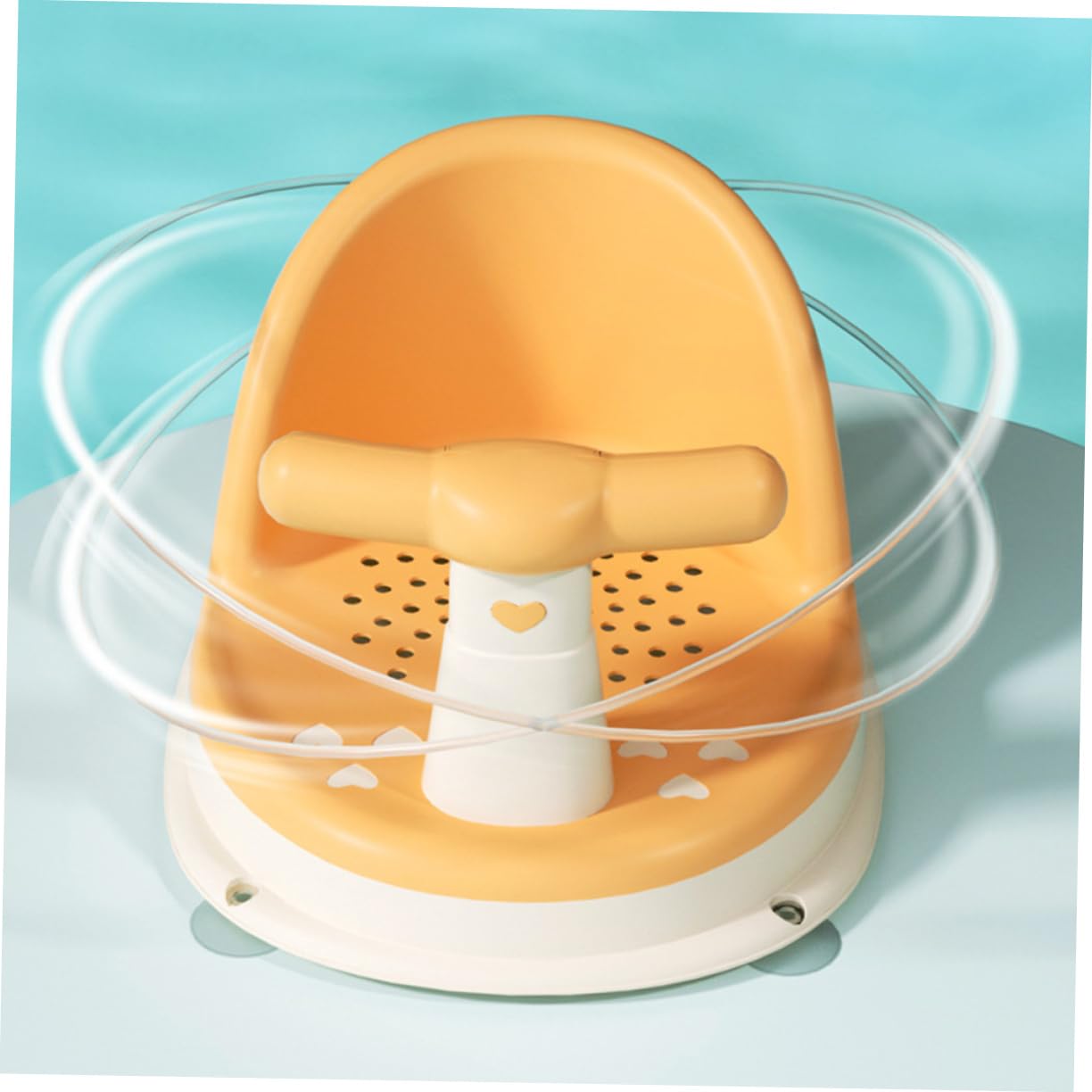 Asiento de Baño para Bebés de 12 Meses Soporte Antideslizante y Diseño Compacto en Pp y Tpe Adecuado Hora del Baño y Juegos Seguros