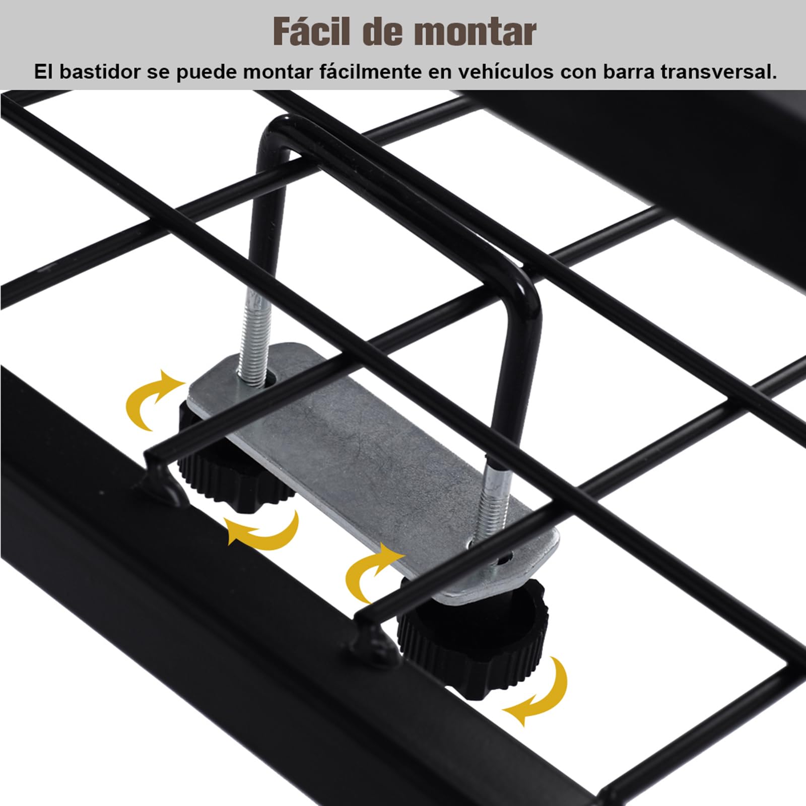 COSTWAY Baca Universal de Metal, Portaequipajes para Techo de Coche, Carga hasta 75kg, Impermeable, 122x102x15cm, para Autos Universal
