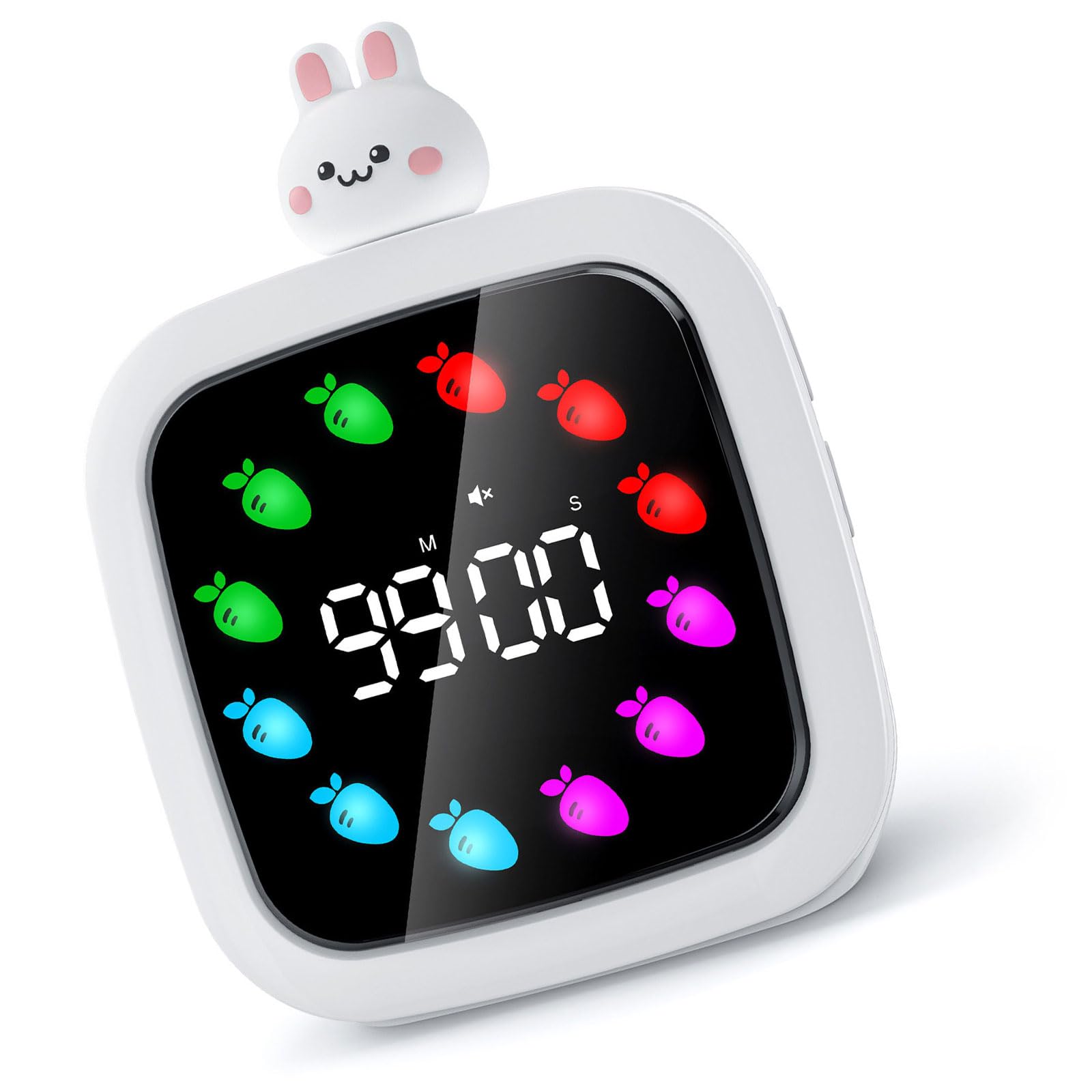 99 Minutes Visual Timer Quiet Operations Countdown Alarm Clock Kitchen Time Management Tool for Kids