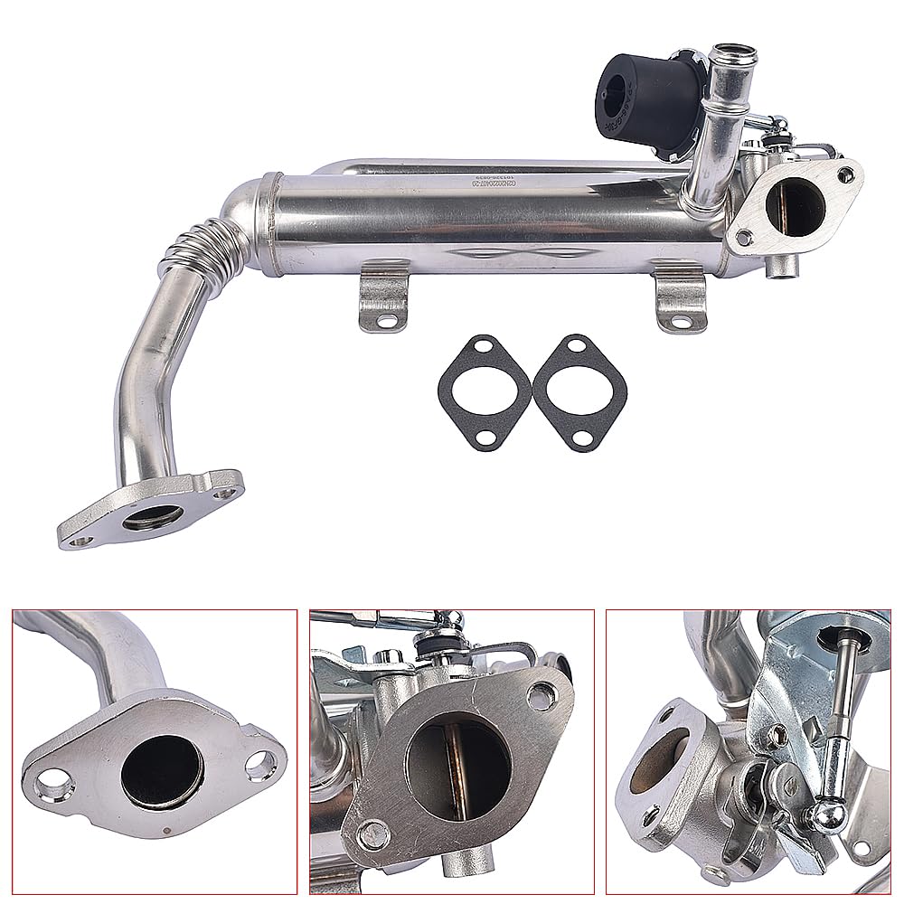 EGR Recirculación de gases de escape del enfriador # 03G131512AD 03G131512G Compatible con A3 8P Octavia Superb Golf Polo BMM BXJ BLS