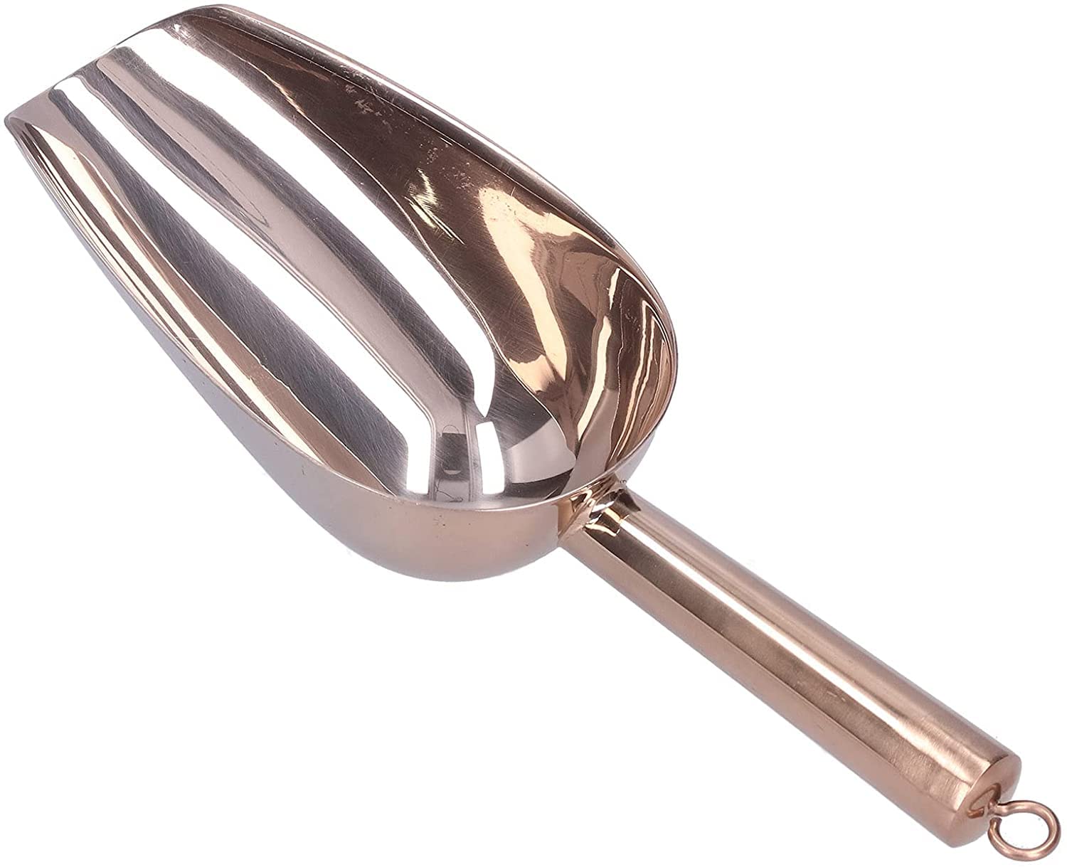 AKAZI Pala para Hielo, Acero Inoxidable 14 * 6 cm Mango 10,5 cm para Comida para Perros Contenedor de Hielo Pala para Palomitas de maíz (#2) (#2)