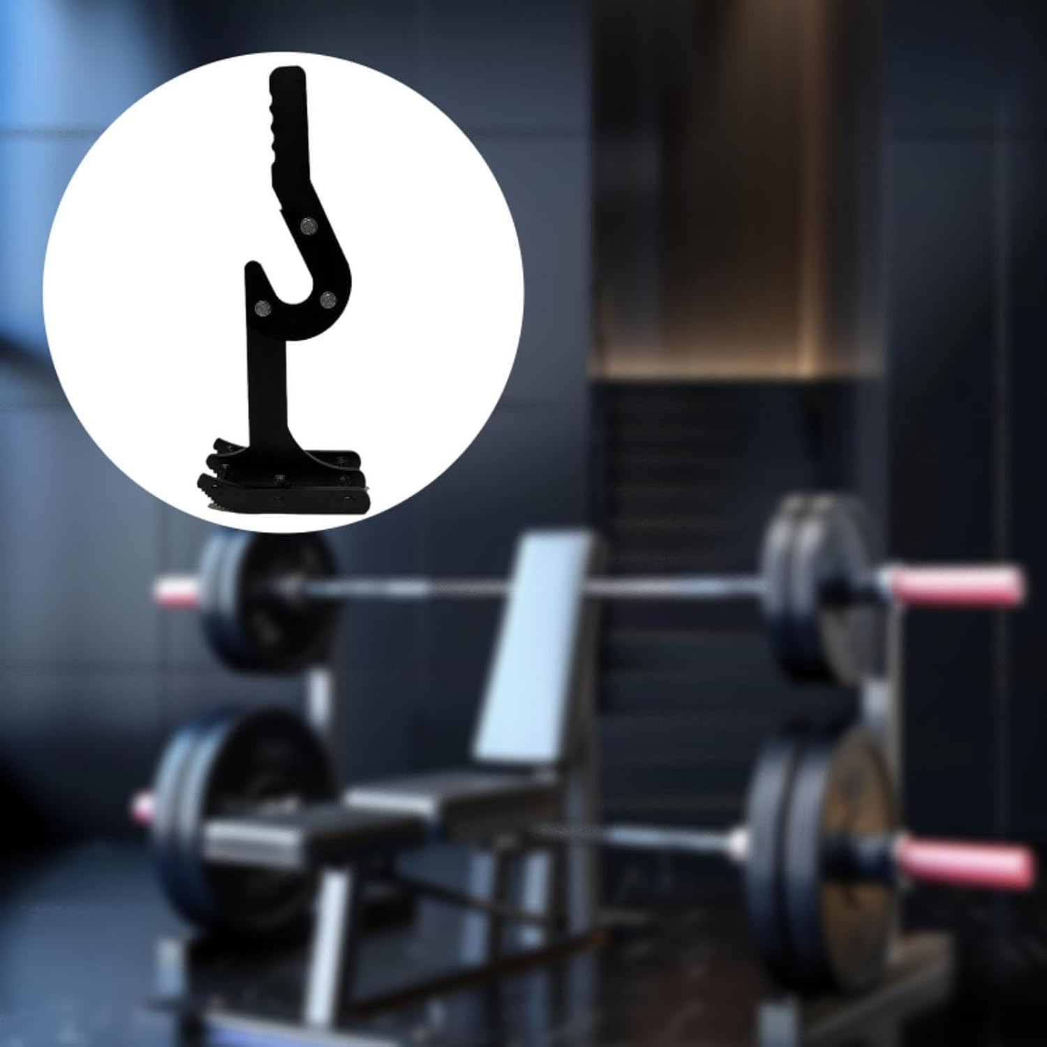 DeeRace デッドリフトジャックロードアンロードバーベル、滑り止めハンドルとベースホルダー付きバーベルリフター、デッドリフトホー