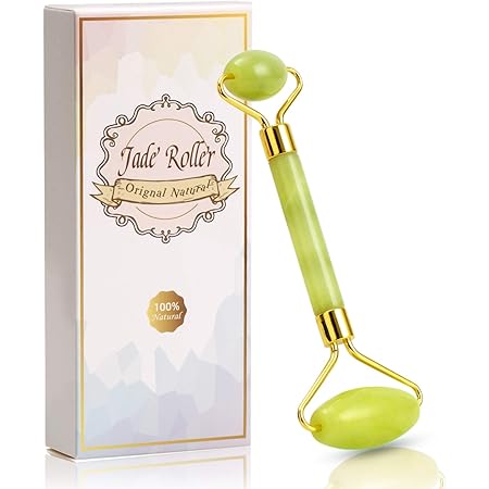 NIACONN Jade Roller for Face - 100% Nature Jade Stone Face Roller Anti Aging Facial Massager for Women Skin Care, Face/Eye Massage Roller to Firming Skin & Improve Puffiness Dark Circles
