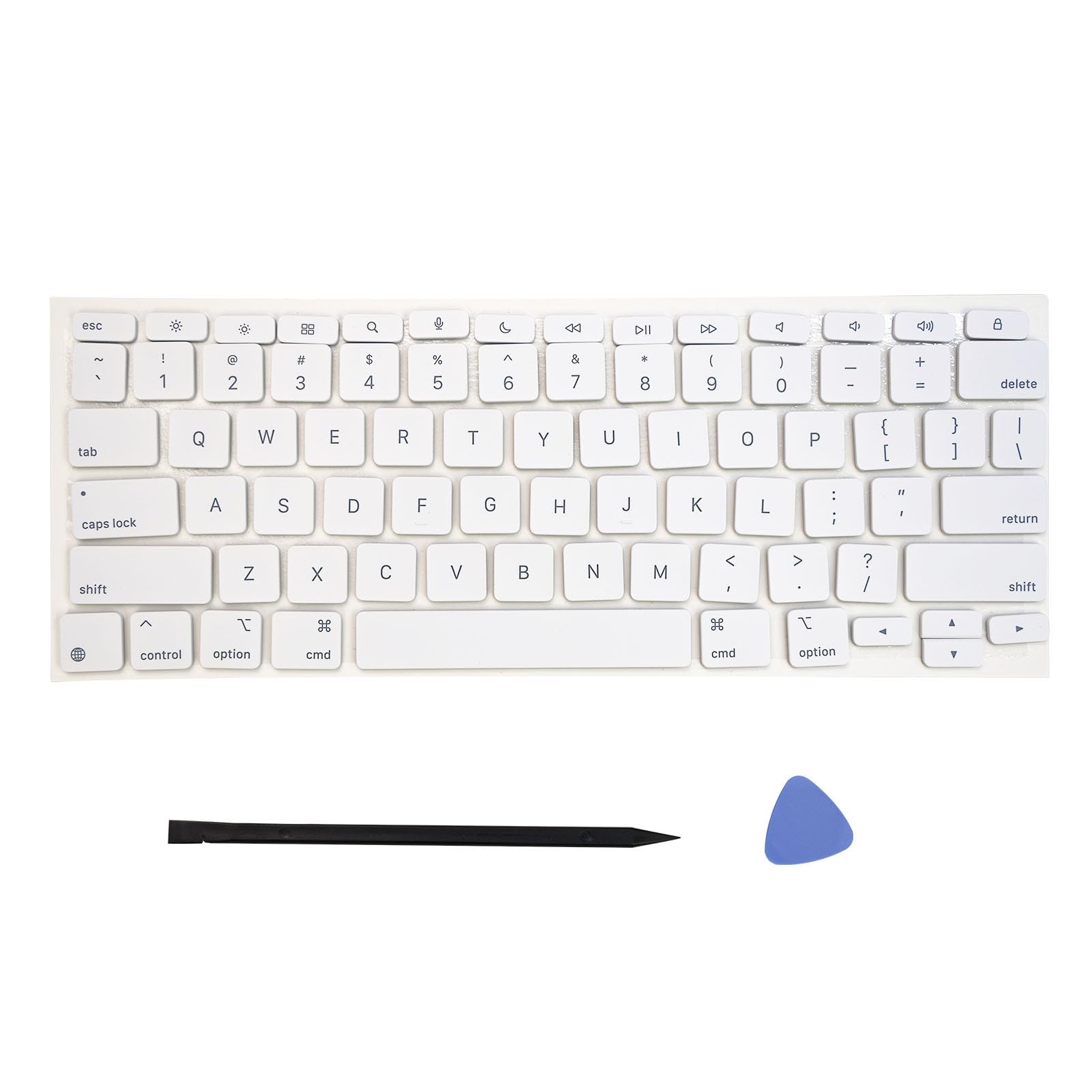Replacement US Keyboard Full Set of Keycap Keys (No Hinge) and Tool Applicable for ipad Pro/Air 11/12.9/13 inch Magic Keyboard Key Cap (MKB-2 White)