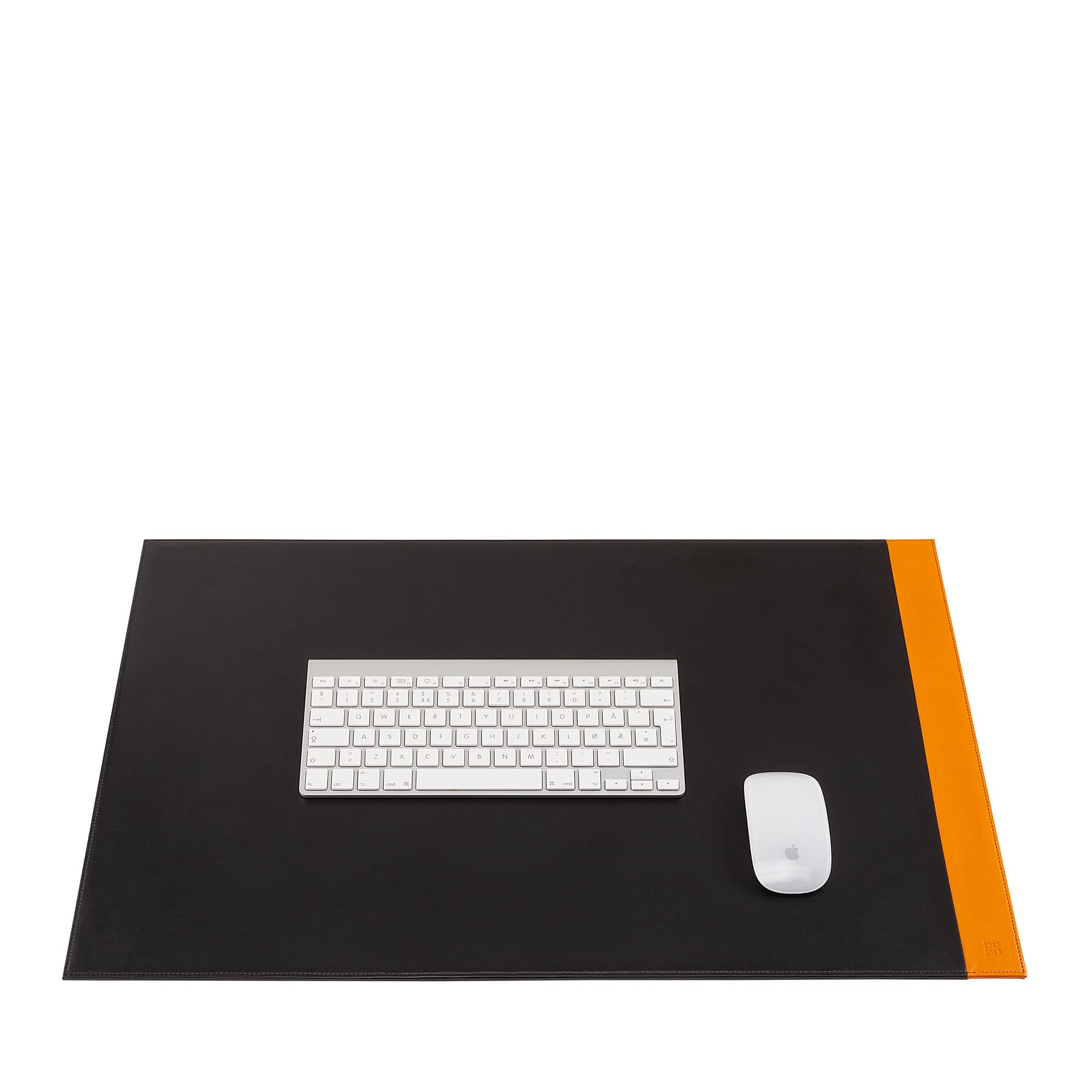 DUDU Sottomano da Scrivania Ufficio in Pelle Bicolore 650x440 mm Antiscivolo con Bordo Cucito Nero