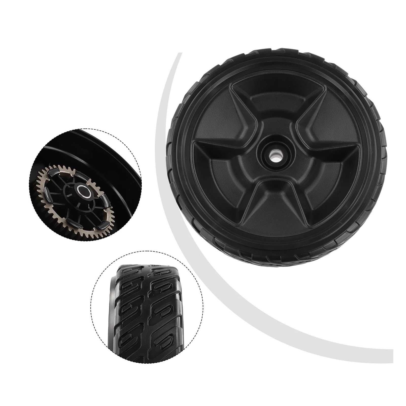 Ruedas para cortacesped para serie HRN216 44710VR8N00ZA 42710VR8N00ZA | Diametro de 8 pulgadas, ancho de 2 pulgadas, orificio de 1/2 pulgada, para rueda delantera o trasera(Front wheel)