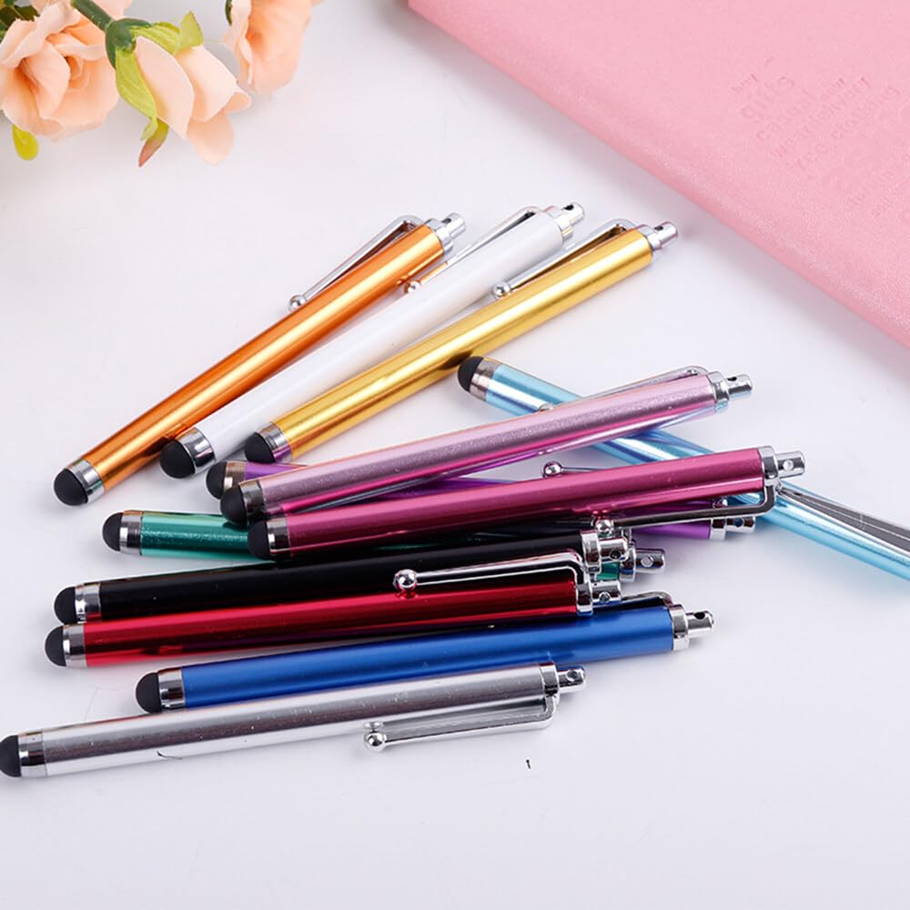 Fliyeong Penna touch screen in metallo condensatore penna stilo per tablet telefono laptop uso 5PCS colore casuale