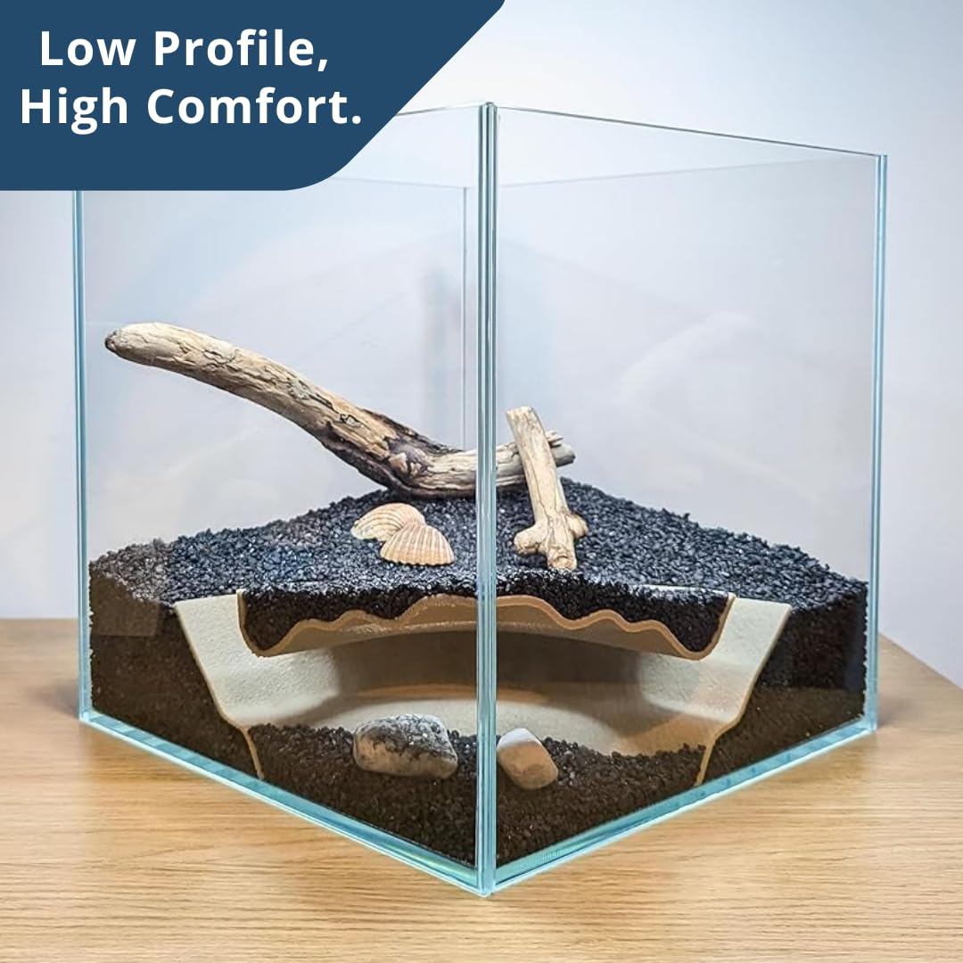 BlubberCove Corner Aquarium Cave Tunnel - Under-Substrate Hideout for Betta Shrimp, Axolotl, Gecko, Reptiles & Fish - Image 4