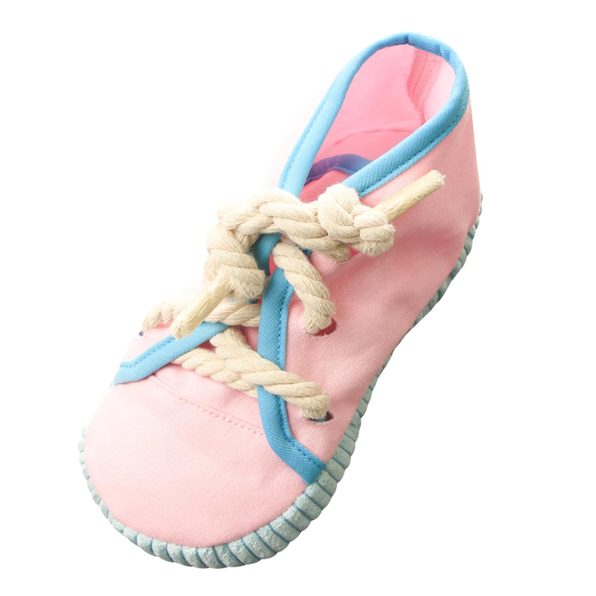 Tiardey Durable Dog Squeaky Games Shoes-Shaped Interactive Games with Squeakers for Small Medium and Large Dogs Boredom (Pink) - Image 3