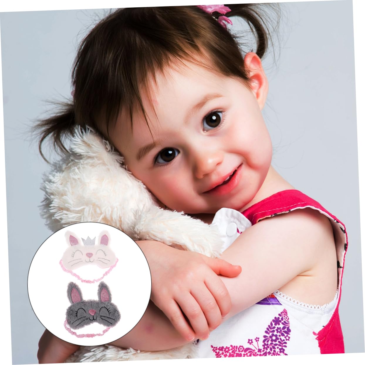 minkissy 6pezzi Maschera Occhi Peluche Per Dormire Forma Di Coniglio Di Morbida e Traspirante Per Adulti Migliora La Qualità Del Sonno e Rilassa Gli Occhi