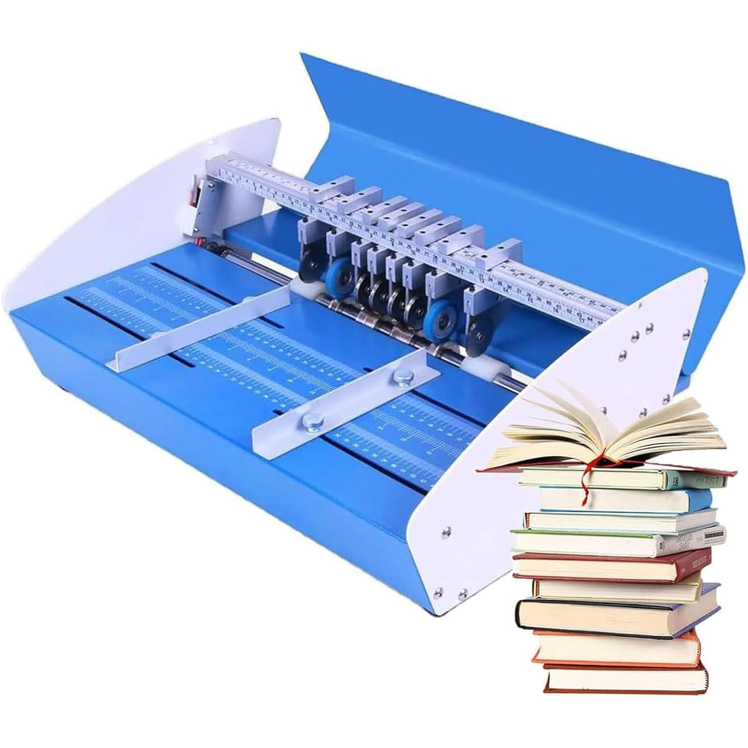 Máquina de puntuación de pliegues resistente, perforadora de metal 3 en 1 con profundidad ranurada ajustable, marcador de papel de 460 mm para archivos, fotos, menús, oficinas, agencias