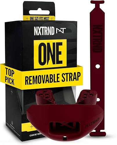 Miniatura 68 de Nxtrnd One - Protector bucal de fútbol, correa incluida, se adapta a adultos y jóvenes (azul claro)