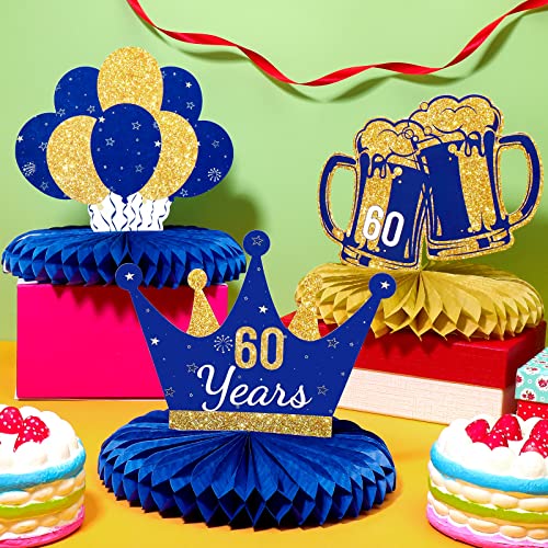 Décorations de table 60e anniversaire dorées pour buffet de fête chic - 7