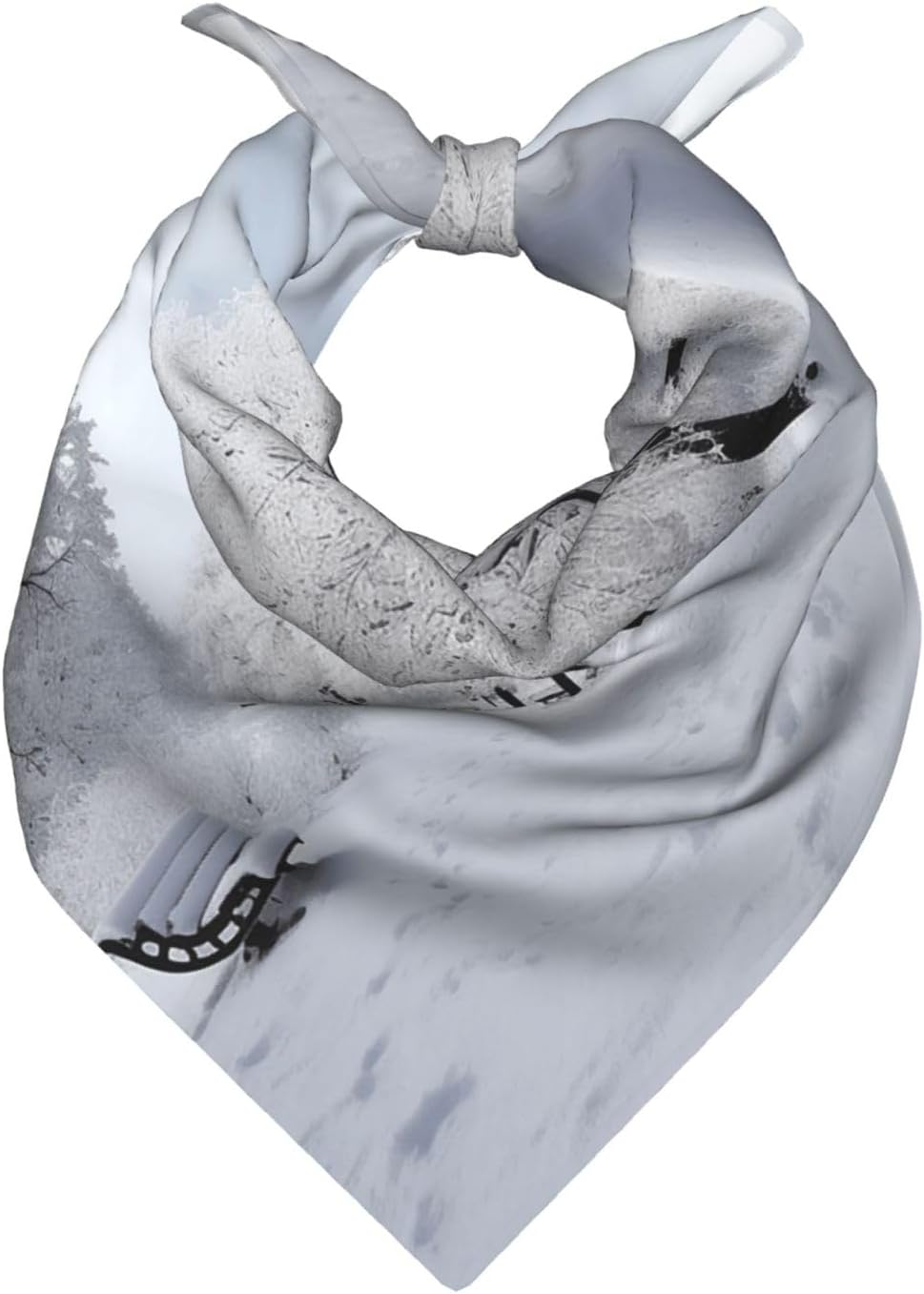 Snow Tree Bandanas for Men Women White Face Cover Square Cooling Multi Use 55 x 55 cm Sun Protection Festival Party Gift